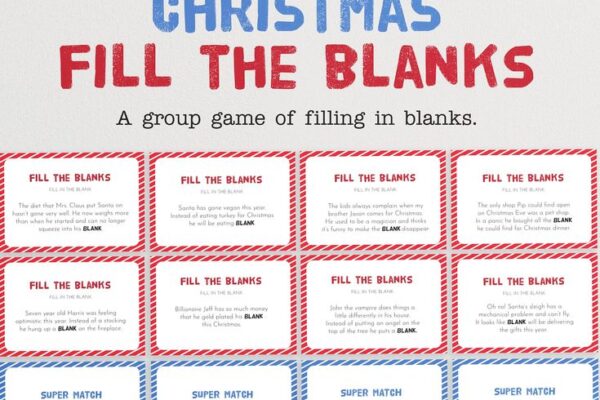 Printable Christmas Fill in the Blank Games: The Ultimate Guide for Festive Family Fun Printable Christmas Fill in the Blank Games
